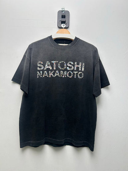 New Satoshi Nakamoto Rhinestone Tee Size Small