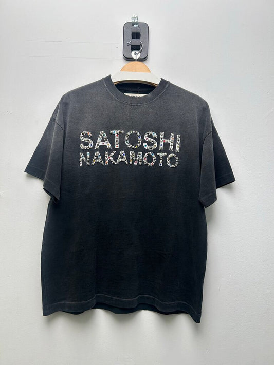 New Satoshi Nakamoto Rhinestone Tee Size Small