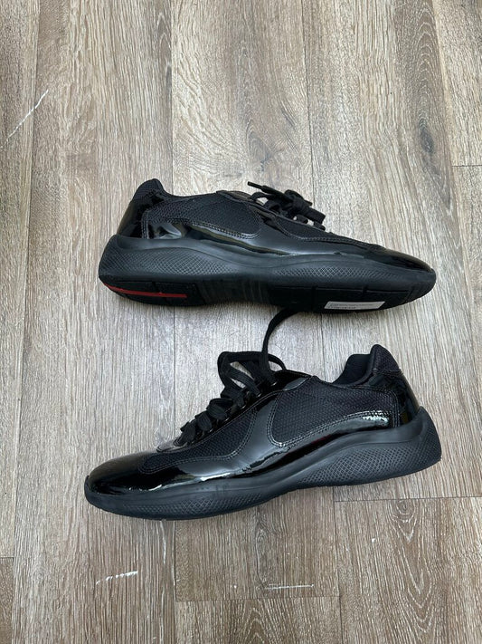 Preowned Prada Americas Cups Black Size 9 (11M) (No Box)