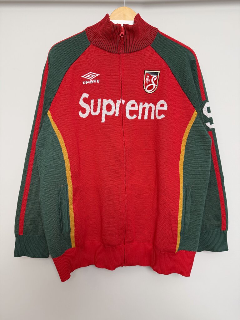 New Supreme Umbro Full Zip Red Green Sweater size L