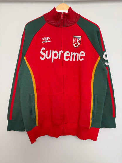 New Supreme Umbro Full Zip Red Green Sweater size L
