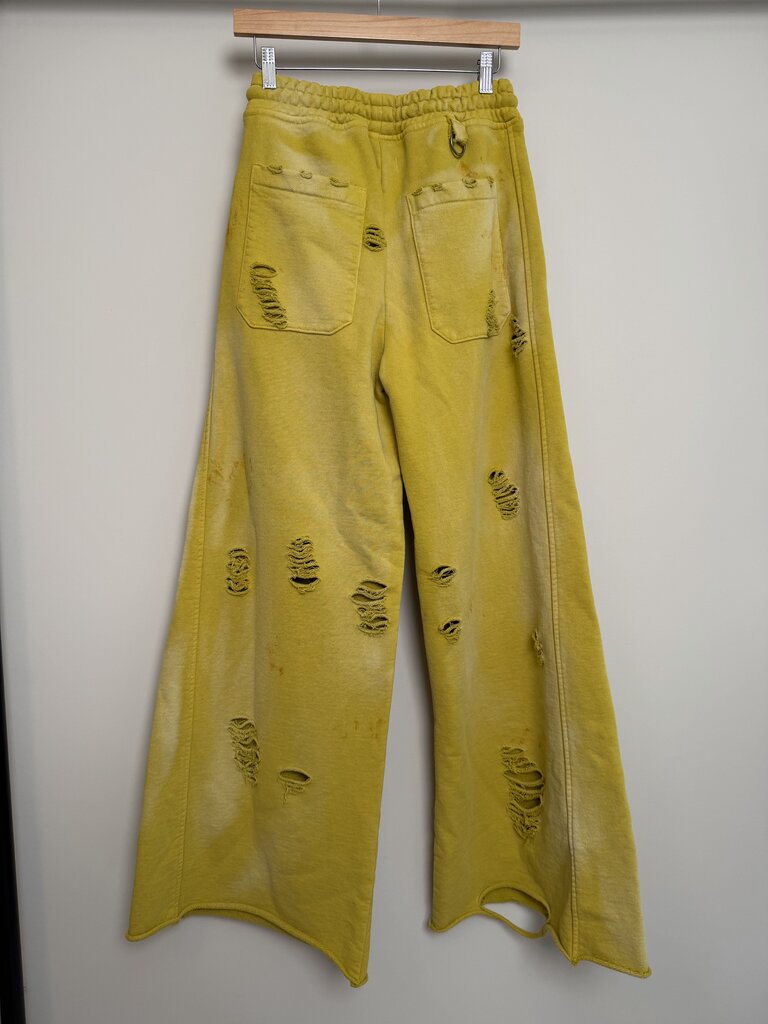 New Astrum Yellow Totally Fucked Up Yellow Sweatpants size S