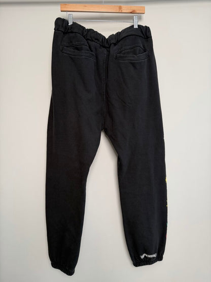 Preowned Chrome Heart Multi Logo Multi Color Cross Sweatpants size XL