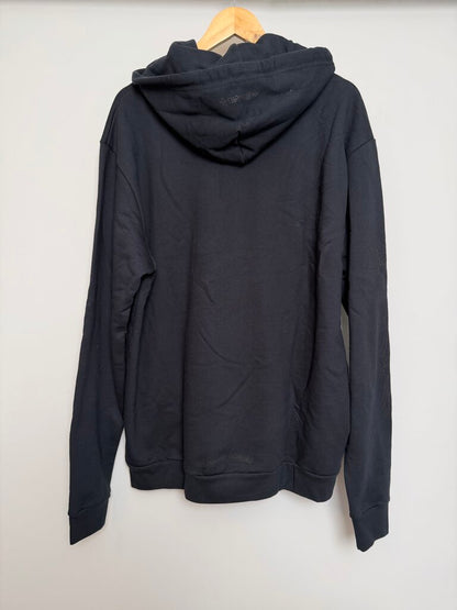 New Chrome Heart Black Black Vertical Logo Miami Hoodie size L