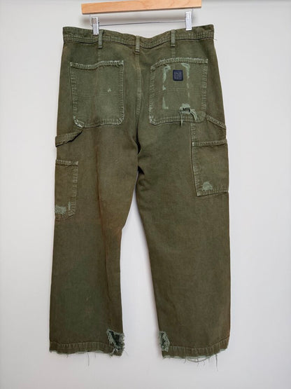 ERD Olive Distressed Work Pants size 36