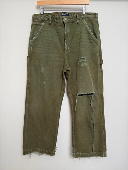 ERD Olive Distressed Work Pants size 36