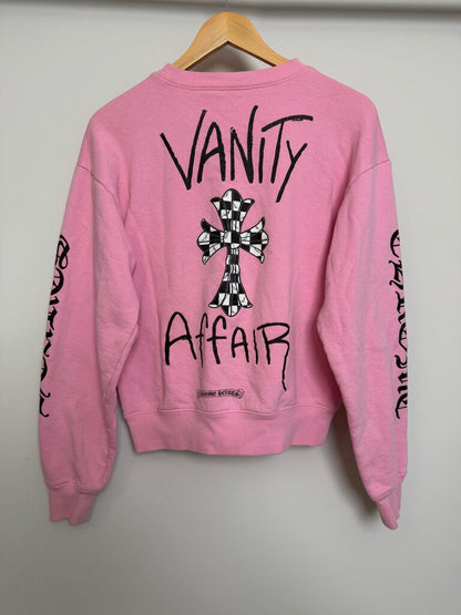 Preowned Chrome Heart Vanity Affair Pink Crewneck size XS
