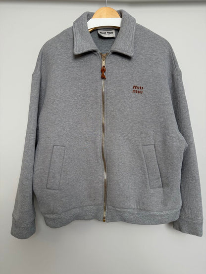 Miu Miu Grey Zip Jacket size 48(Fits L)
