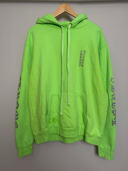 New Chrome Heart Neon Green Spell Out Logos Size M