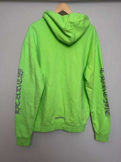 New Chrome Heart Neon Green Spell Out Logos Size M