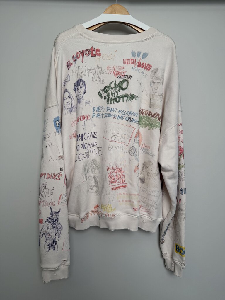 New Paly Tattoo Cream Crewneck size XL/2XL