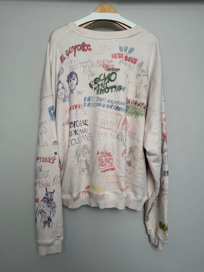 New Paly Tattoo Cream Crewneck size XL/2XL