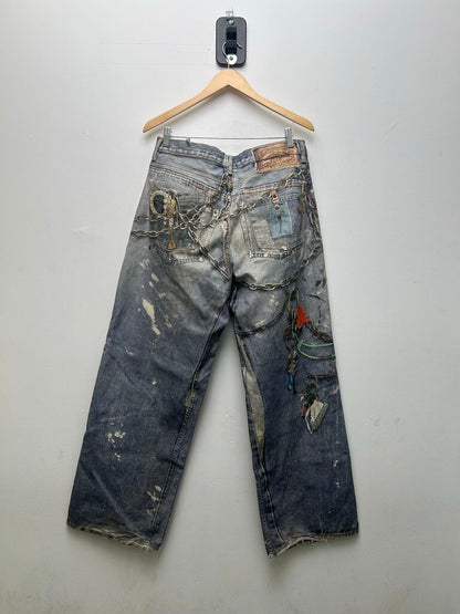Preowned Acne Studios Printed Chain Denim Sz.48EU