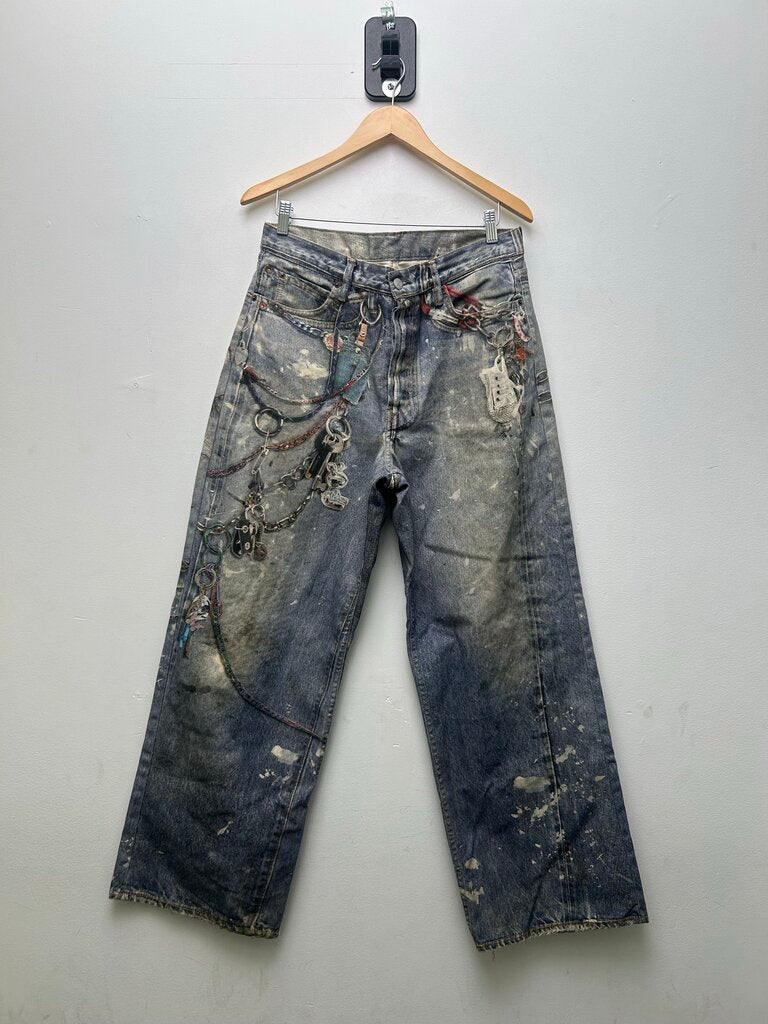 Preowned Acne Studios Printed Chain Denim Sz.48EU