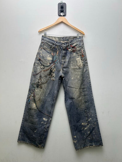 Preowned Acne Studios Printed Chain Denim Sz.48EU