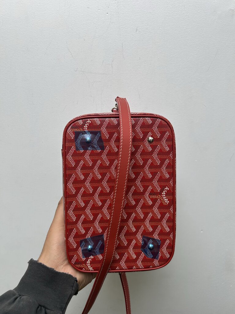 Preowned Goyard Red Convertible Vanity Case Bag