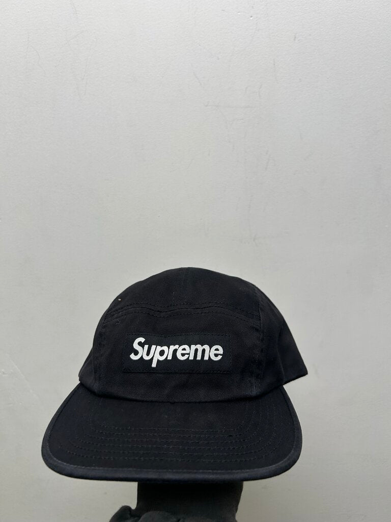 New Supreme Black White Box Logo Hat