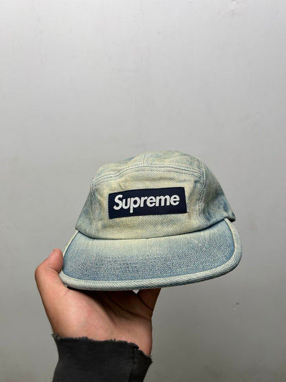 New Supreme Denim Navy Box Logo Hat