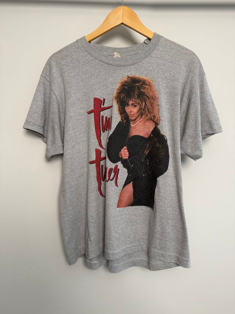 80s Tina Turner Grey Tee size XL