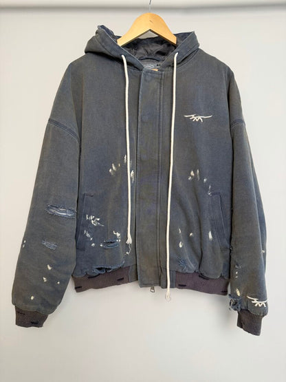 New HMDD Navy Canvas Hooded Work Jacket Sz. M