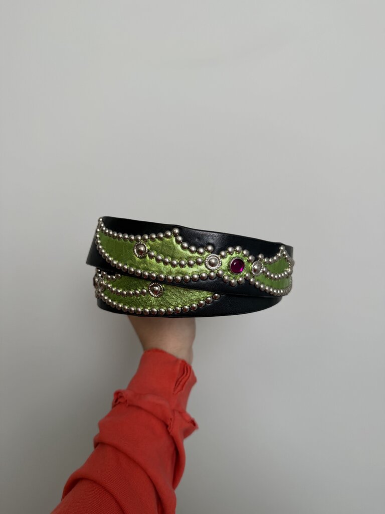 Preowned Manahatta Lime Green Belt size 36-40