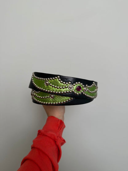 Preowned Manahatta Lime Green Belt size 36-40