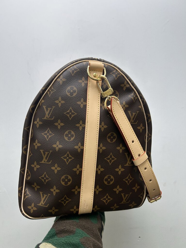 New Louis Vuitton Brown Monogram Tan 55 Duffle Keepall