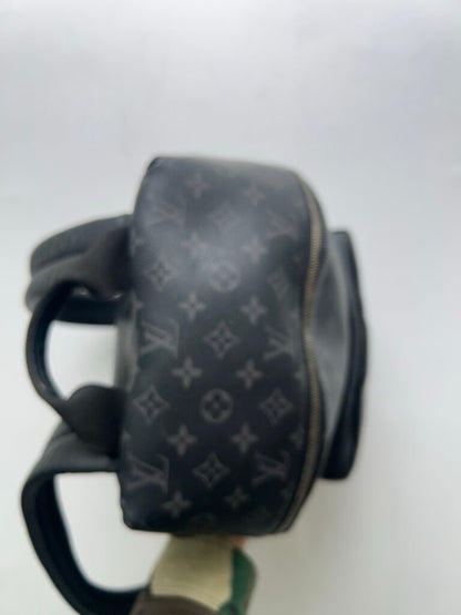 Preowned Louis Vuitton Black Grey Monogram Bookbag