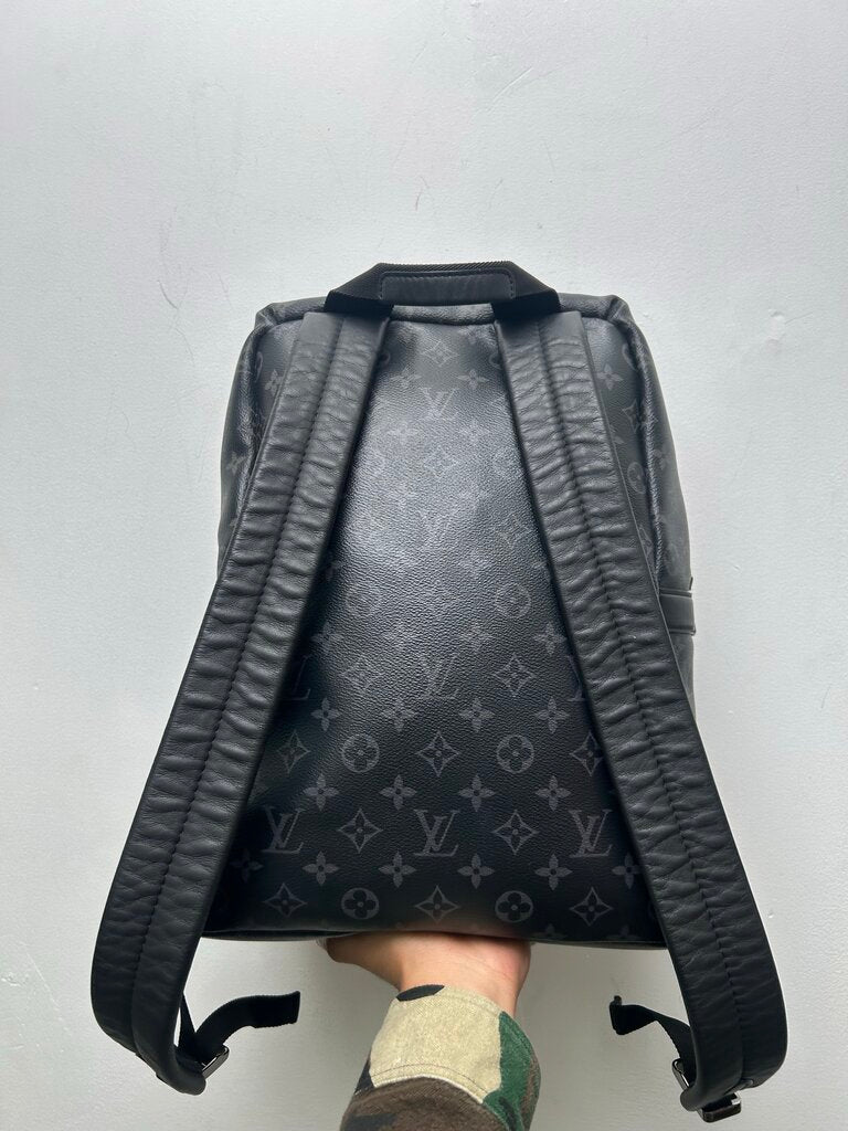 Preowned Louis Vuitton Black Grey Monogram Bookbag