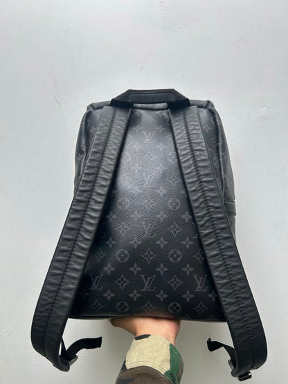 Preowned Louis Vuitton Black Grey Monogram Bookbag