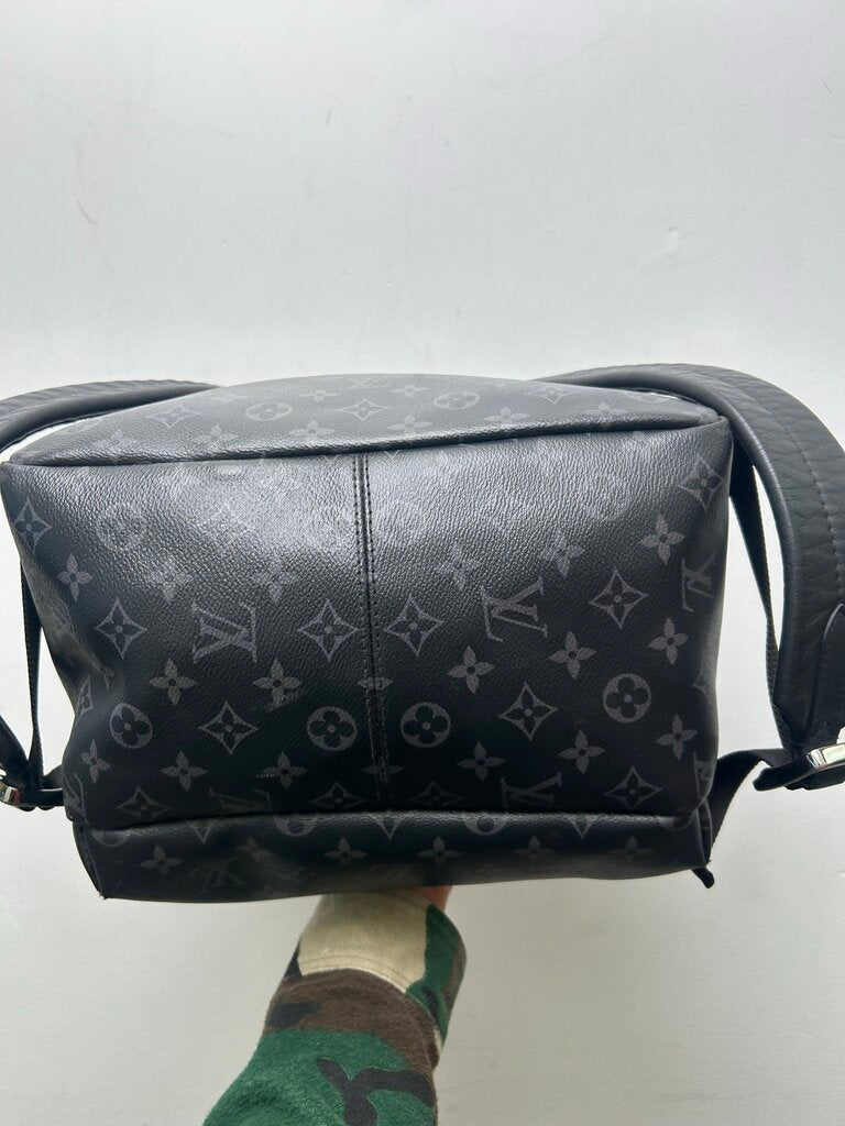 Preowned Louis Vuitton Black Grey Monogram Bookbag