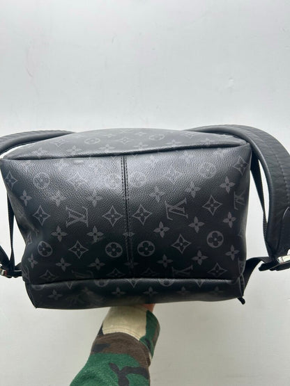 Preowned Louis Vuitton Black Grey Monogram Bookbag