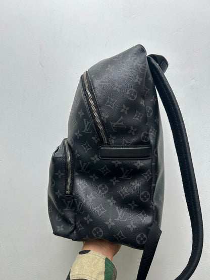 Preowned Louis Vuitton Black Grey Monogram Bookbag