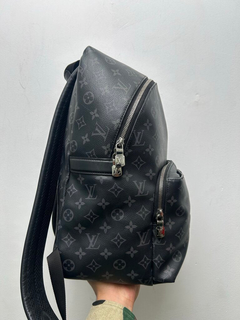 Preowned Louis Vuitton Black Grey Monogram Bookbag