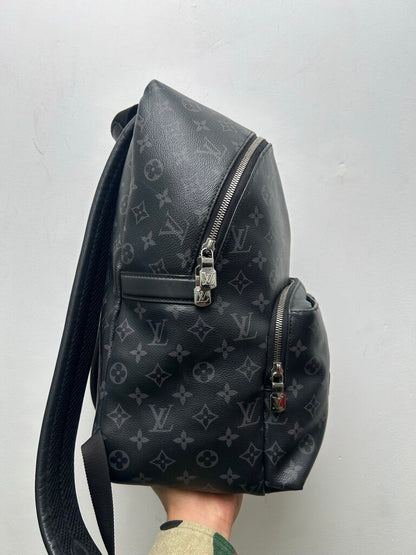 Preowned Louis Vuitton Black Grey Monogram Bookbag