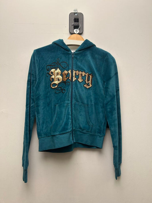 New Gv Gallery Blue Velvet Zip Up Sz.Large