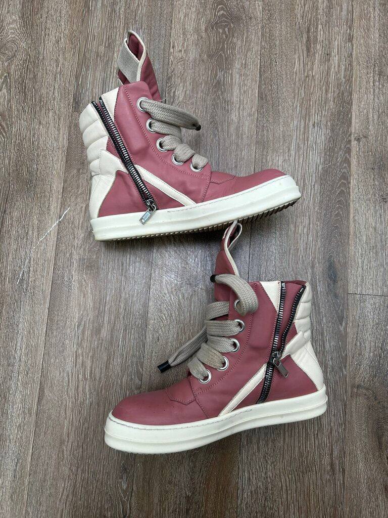 Preowned Rick Owens Pink Milk Jumbo Lace Geobasket sz.42