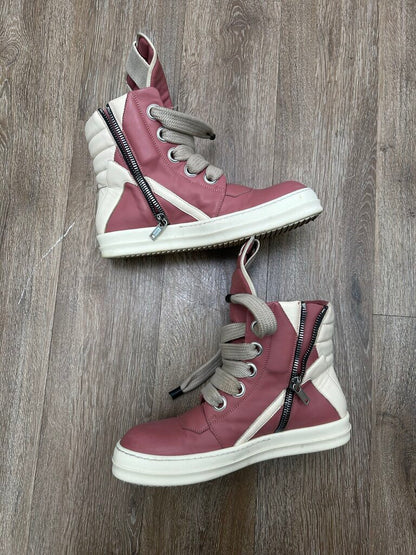Preowned Rick Owens Pink Milk Jumbo Lace Geobasket sz.42