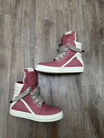 Preowned Rick Owens Pink Milk Jumbo Lace Geobasket sz.42