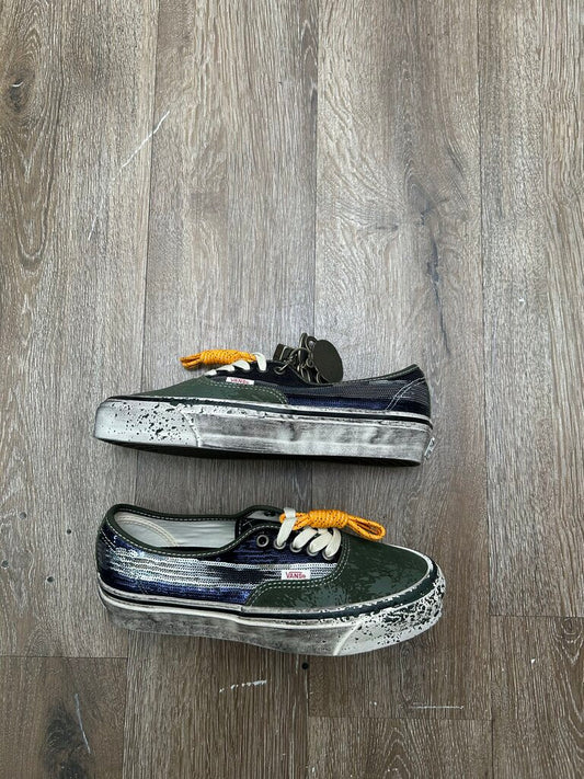 New Vans Authentic Olive Paint Splatter Charms Sz.7M