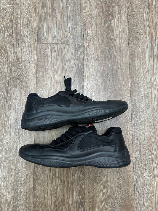 Preowned Prada Cups Black Leather Sz.8/10M (No Box)