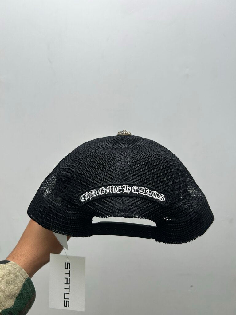 Preowned Chrome Hearts Black White Sex Pistols Hat