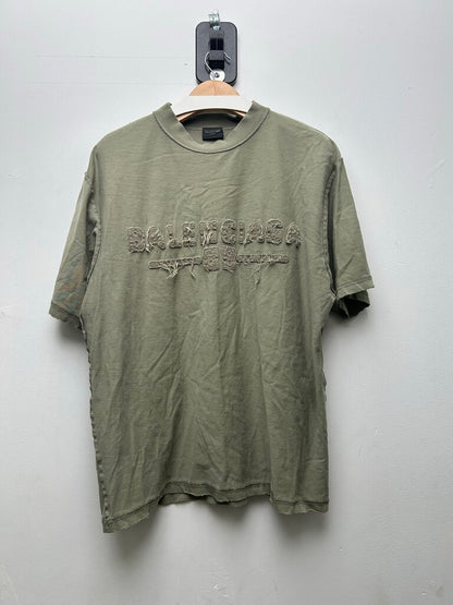 Preowned Balenciaga Olive Tee Size XS
