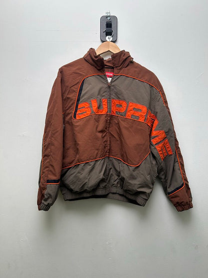 Preowne Supreme Brown Orange Track Zip Size Small