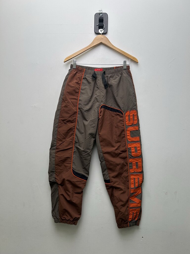Preowne Supreme Brown Orange Track Pants Size Small