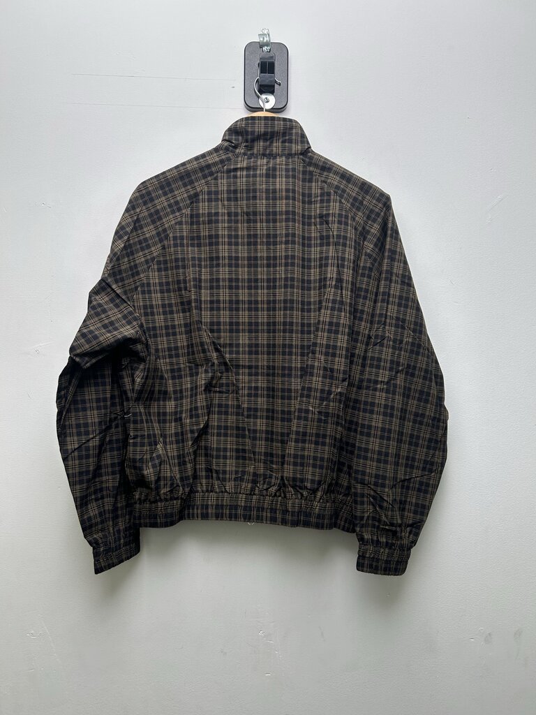 New Boredom Kills Black Brown Plaid Track Jacket sz.S