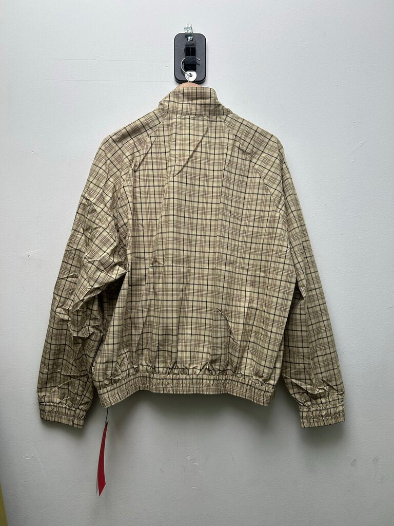 New Boredom Kills Khaki Plaid Track Jacket sz.L