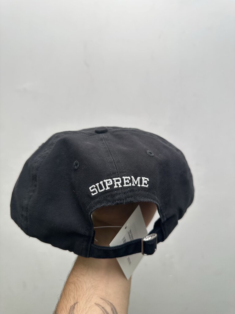 New Supreme S Logo Washed Black Hat