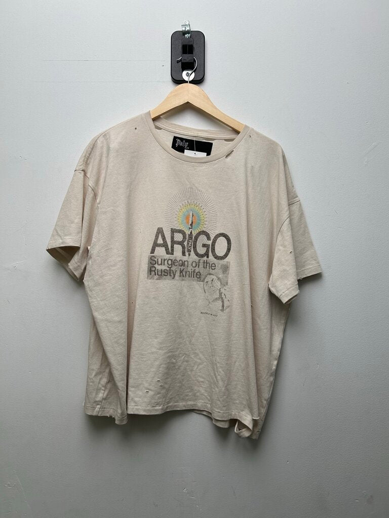 Preowned Paly Arigo Cream Tee Size Large