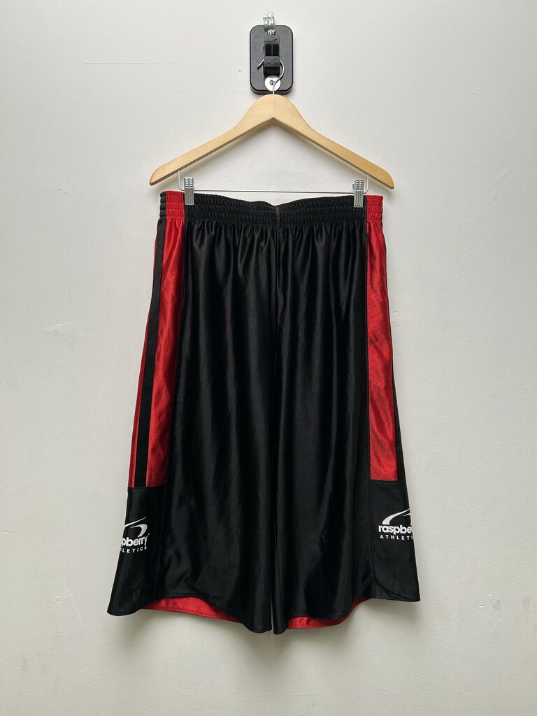 Preowned Gv Gallery Black Red Reversible Mesh Shorts Sz.Small